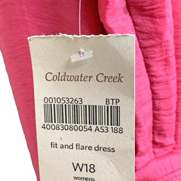 Coldwater Creek Cabaret Pink Fit and Flare Wrap Belted Dress - Picture 4 of 12